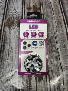 Spinpop Phone Holder Grip Mount black white gray geometric pattern NEW